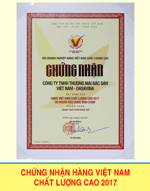 Danh hiệu uy tín DASAVINA Giải thưởng DASAVINA